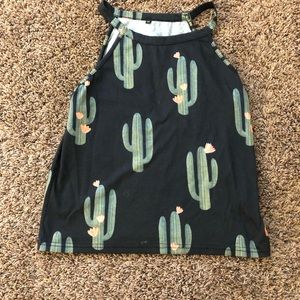 Cactus spaghetti strap top, Size: Medium